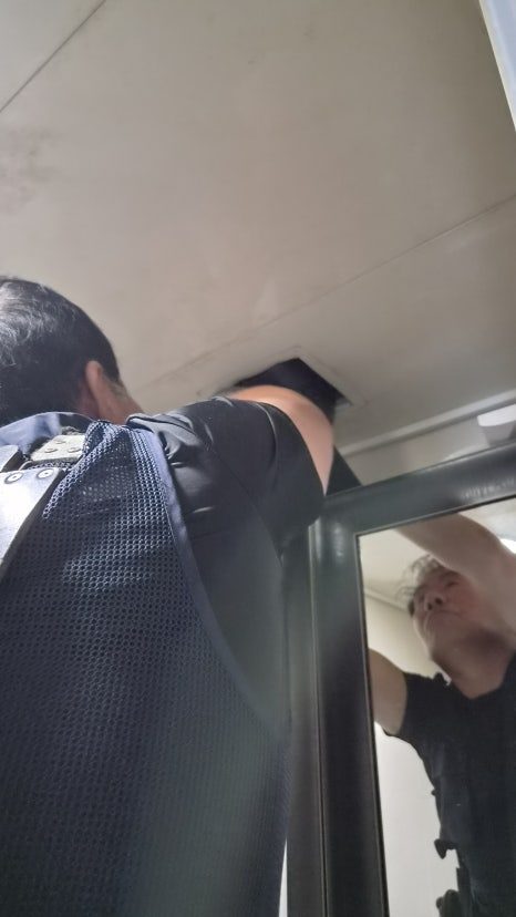 울산 북구 월드메르디앙 공사 과정에서 내부 구조 정리 현장